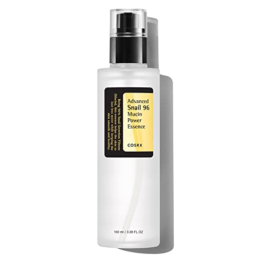 COSRX Snail Mucin 96% Power Repairing Essence 3.38 fl.oz 100ml, Hydrating Serum for Face with Snail Secretion Filtrate for Dull Skin & Fine Lines, Korean Skincare COSRX