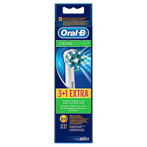 Oral B Cross Action Electric Toothbrush Replacement Brush Heads Refill, 4Count Oral-B