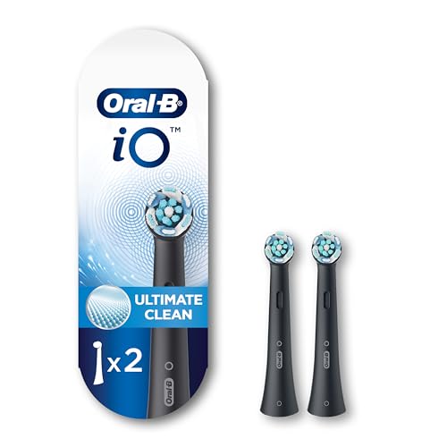 Oral-B iO Series Ultimate Clean Electric Toothbrush Replacement Brush Heads for an Oral-B Electric Toothbrush, 2 count, Black Oral-B