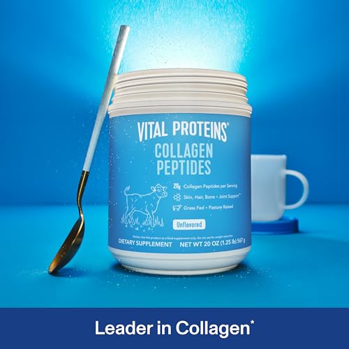 Vital Proteins Collagen Peptides Powder, Promotes Hair, Nail, Skin, Bone and Joint Health, Zero Sugar, Unflavored 19.3 OZ Vital Proteins