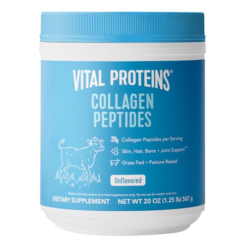 Vital Proteins Collagen Peptides Powder, Promotes Hair, Nail, Skin, Bone and Joint Health, Zero Sugar, Unflavored 19.3 OZ Vital Proteins