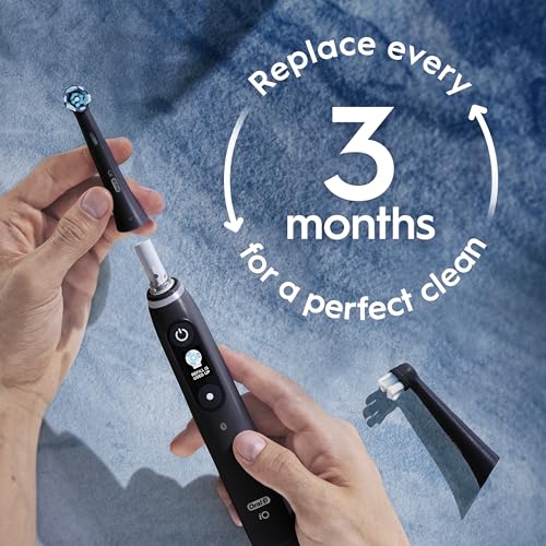 Oral-B iO Series Ultimate Clean Electric Toothbrush Replacement Brush Heads for an Oral-B Electric Toothbrush, 2 count, Black Oral-B