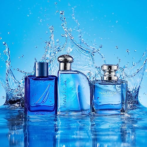 Nautica Voyage Eau De Toilette for Men - Fresh, Romantic, Fruity Scent Woody, Aquatic Notes of Apple, Water Lotus, Cedarwood, and Musk Ideal Day Wear 3.3 Fl Oz Nautica