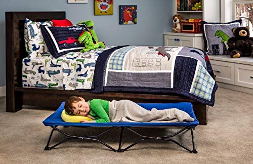 Regalo My Cot Portable Toddler Bed, Includes Fitted Sheet, Royal Blue , 48x24x9 Inch (Pack of 1) Regalo