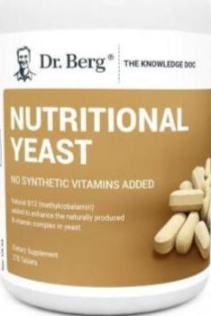 Dr. Berg Nutritional Yeast Tablets – Natural B12 Added - All 8 B Vitamin Complex – Organic Vanilla Flavor - 270 Vegan Tablets Dietary Supplements Dr. Berg Nutritionals