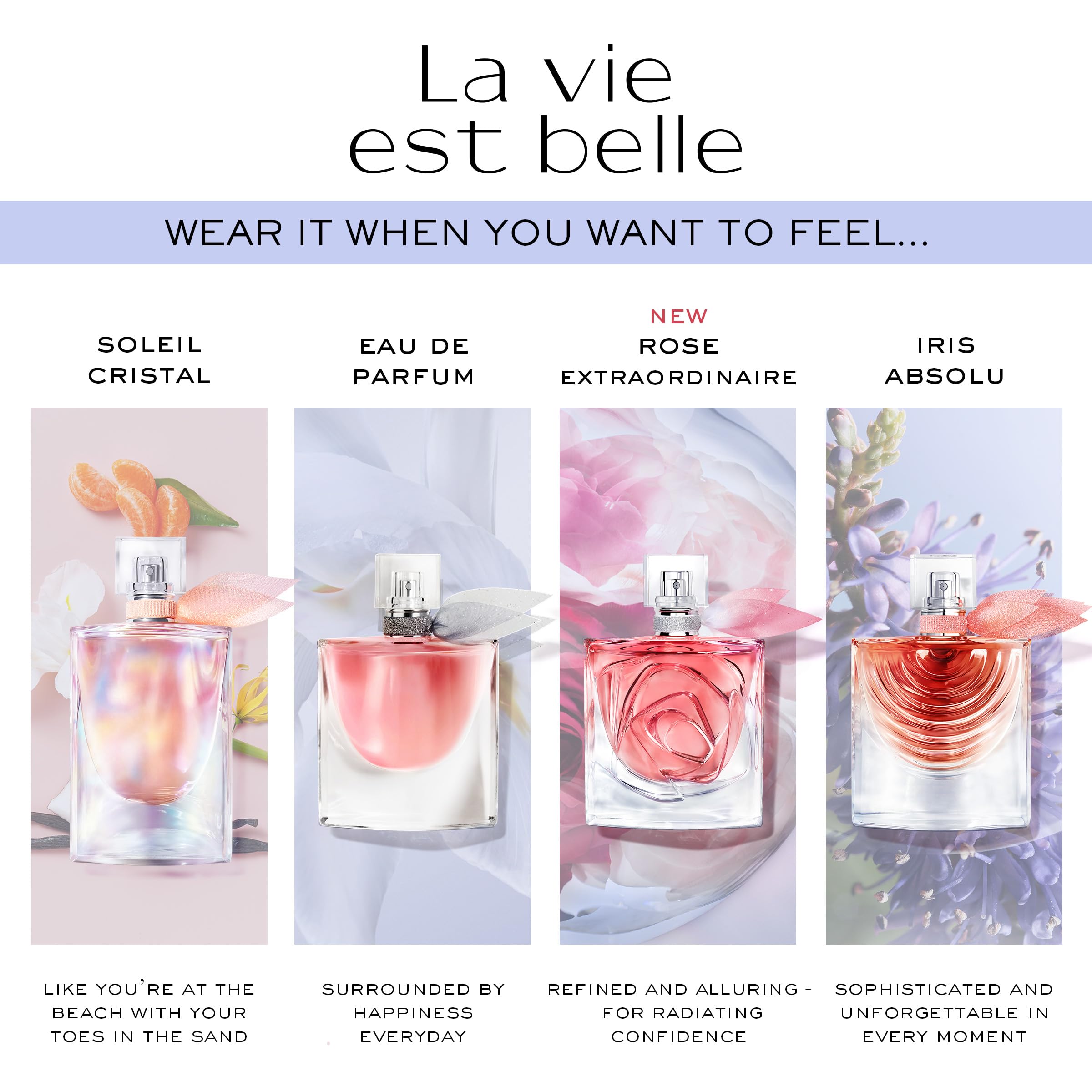 Lancôme La Vie Est Belle Eau de Parfum - Long Lasting Fragrance with Notes of Iris, Earthy Patchouli, Warm Vanilla & Spun Sugar - Floral & Sweet Women's Perfume, 1.7 Fl Oz Lancôme